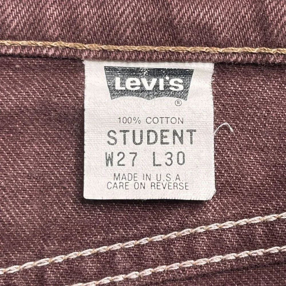 Vintage Levi's Women's Brown Student 550 Mid Rise Jeans Orange Tab Size 27 - Picture 6 of 9